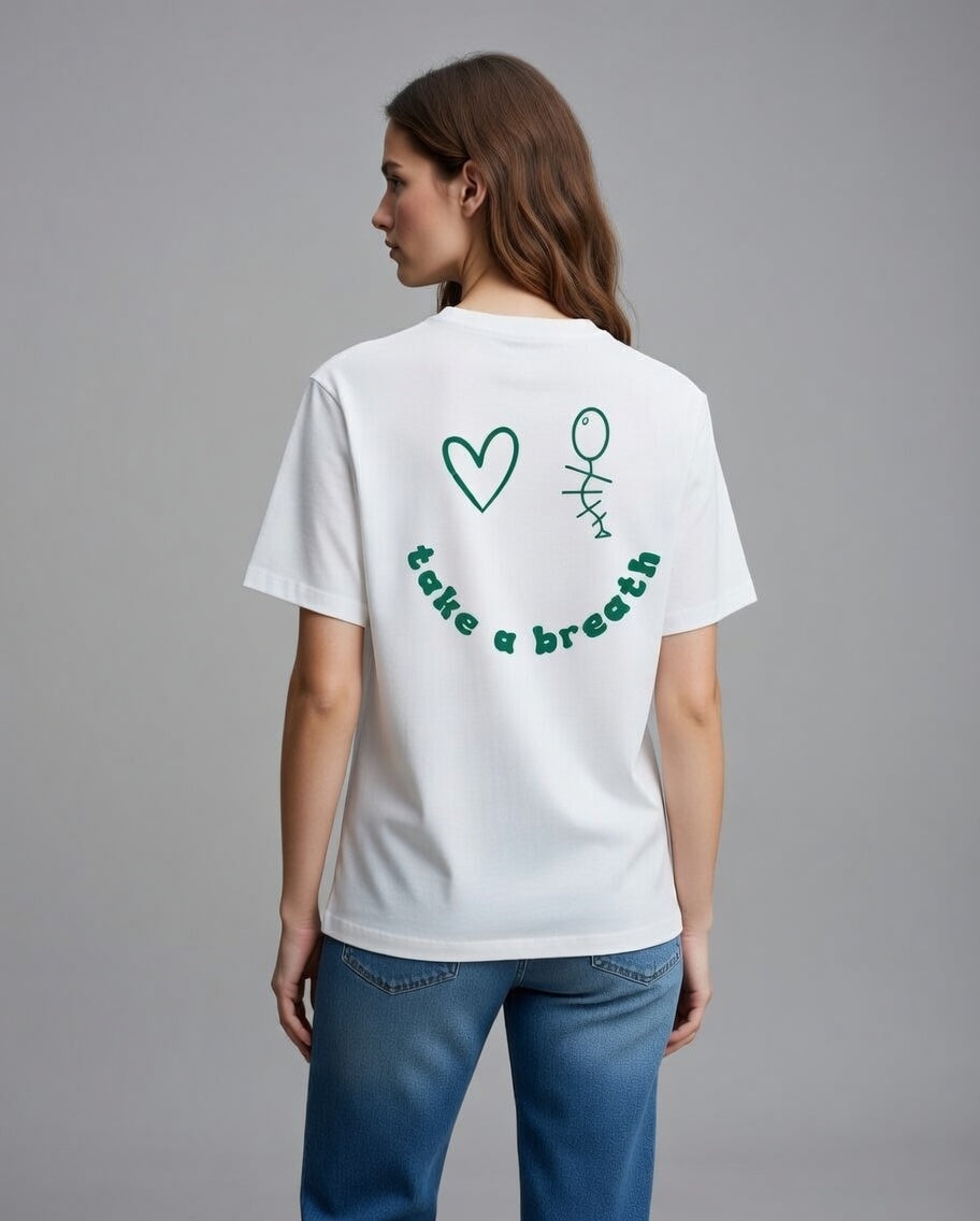 SMILEY VIBES HEART WHITE